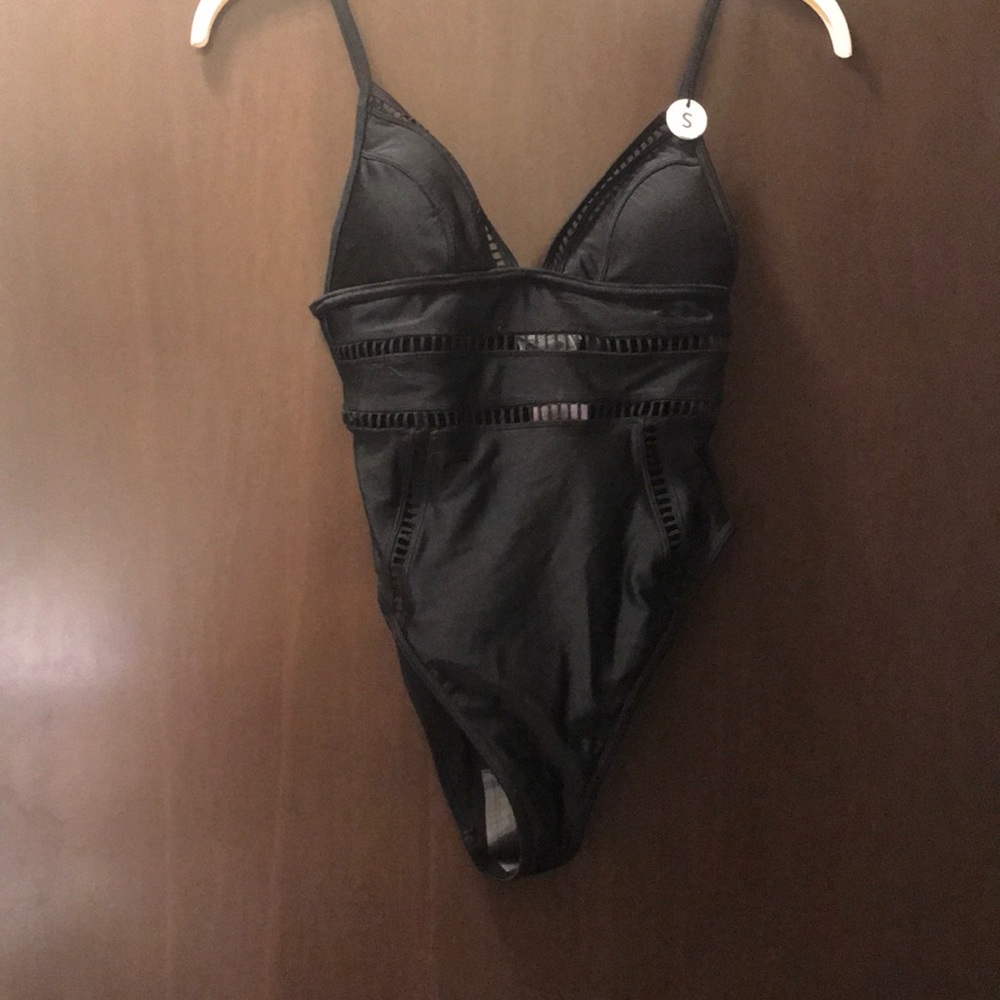 Black one piece swimsuit